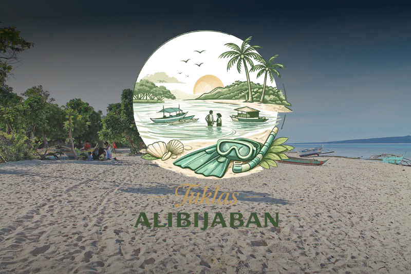 Alibijaban Island scenic view with mangrove forest and clear waters